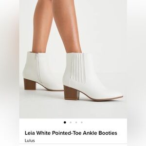 Lulu's Elegant White Ankle Booties